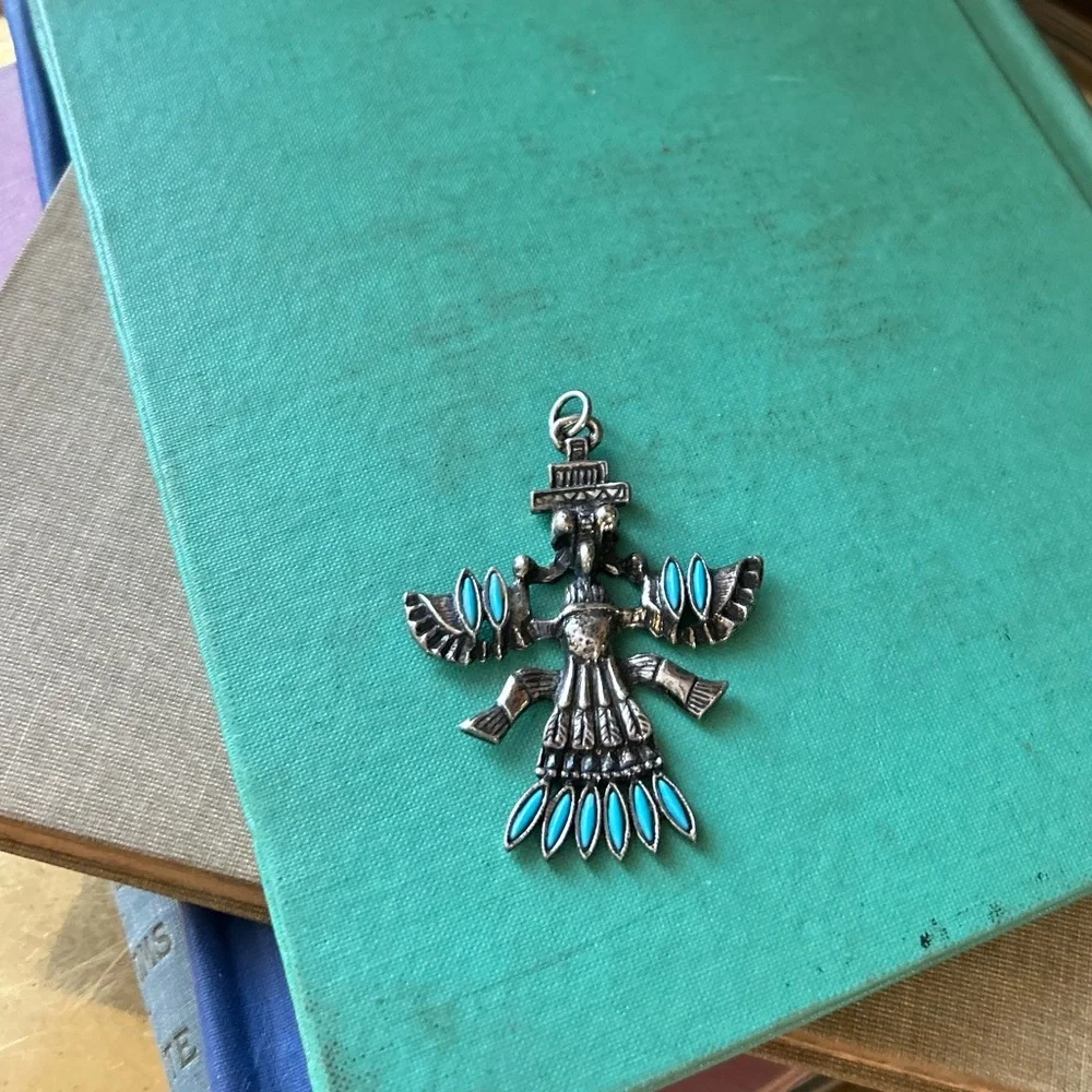 Turquoise Inlay Pendant - Picture 3 of 5